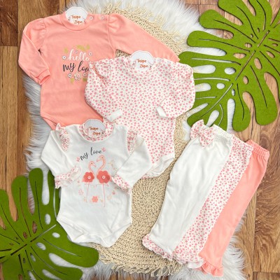 Kit 6 Peças - My Love - Off White e Goiaba